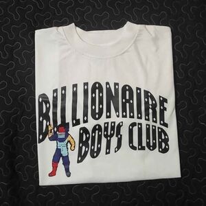 Billionaire Boys Club White Tee with Black Logo and Multicolor Astronaut